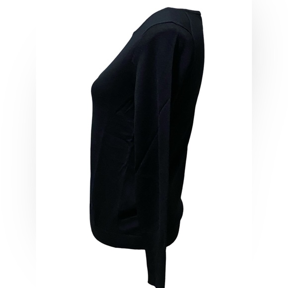 NWT J. Crew Halle Crewneck Black Merino Wool Sweater Size XS - Picture 7 of 13